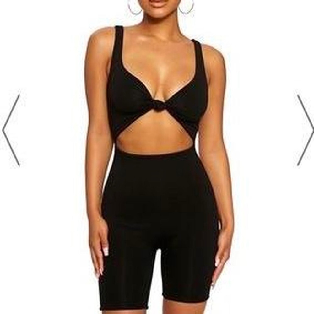 Naked Wardrobe Love U Knot Romper Medium